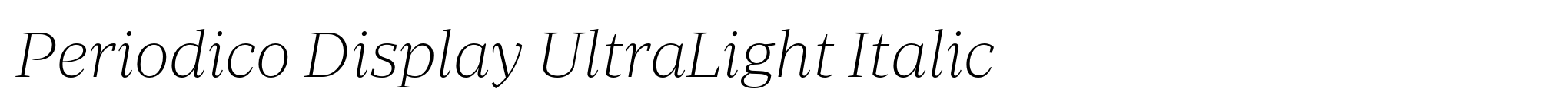 Periodico Display UltraLight Italic image